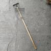  Garden rake with wooden handle ~7 teeth 
