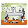  CLABER 銅製 一開二 水龍頭接頭  3/4” (20 - 27 mm)外牙 